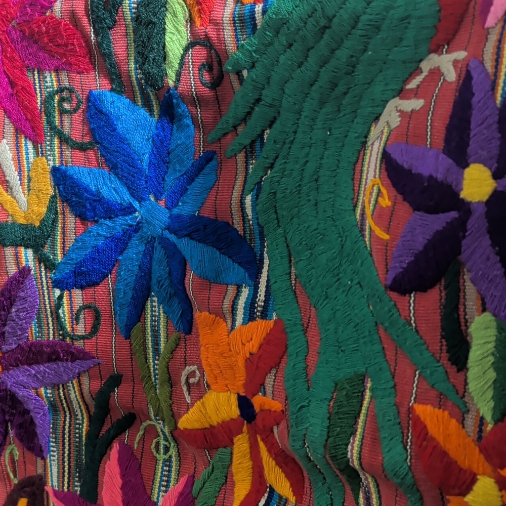 Multicolor Embroidered Textile Art